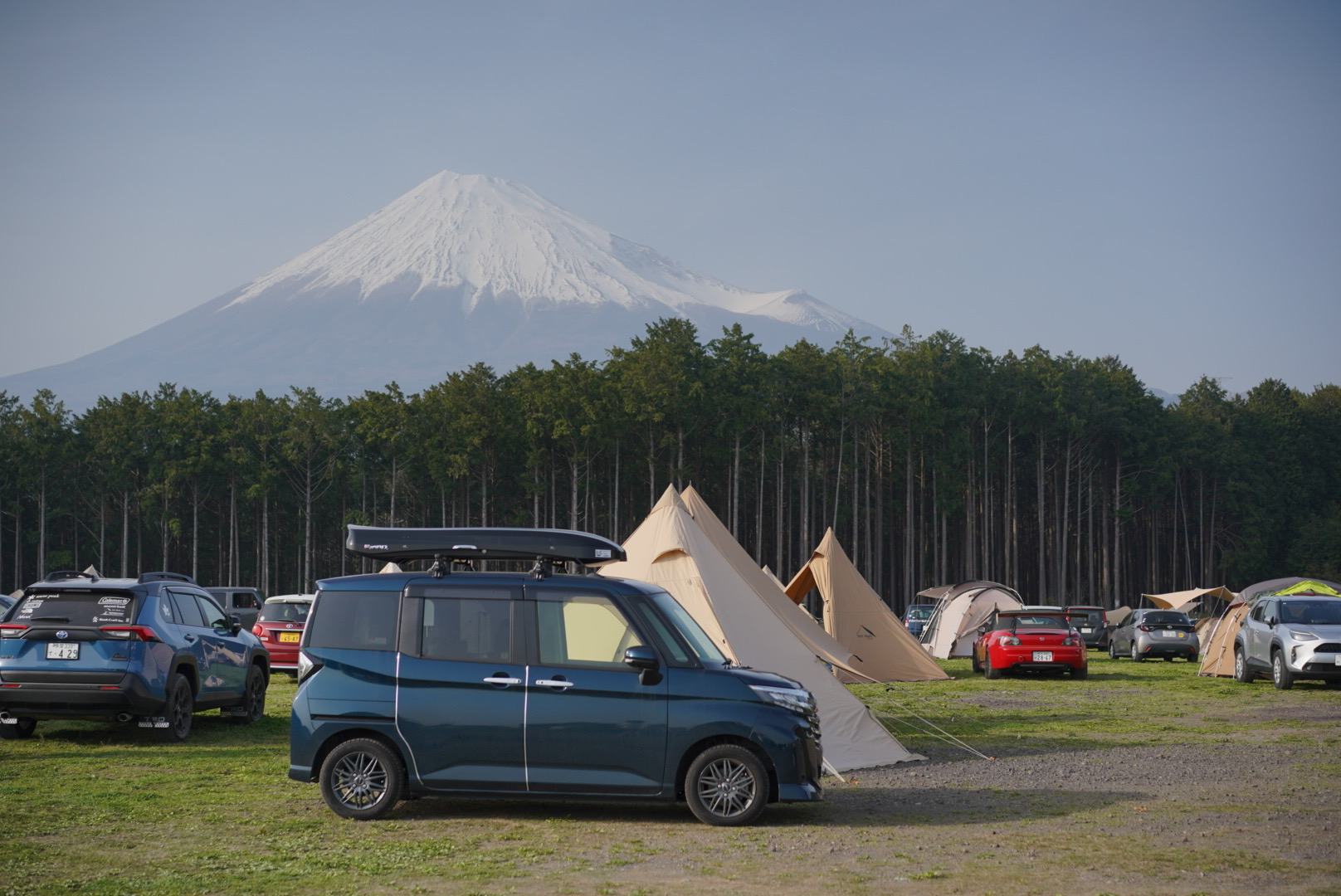 富士山と集合写真1
