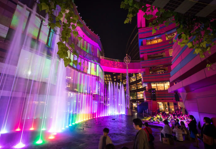 キャナルシティ博多の音楽噴水